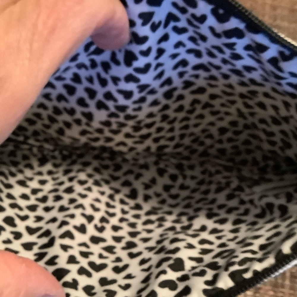 Brighton Black and White Clutch with Red Heart Accent - Picture 5 of 5